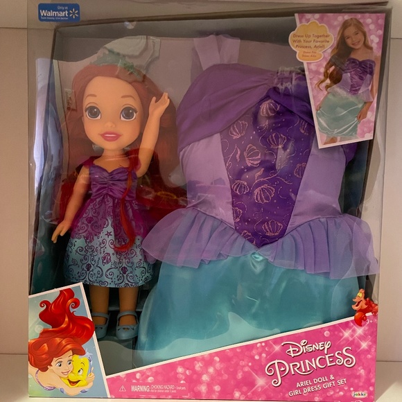 Disney Princess Ariel Doll and Girl Dress gift set - Picture 2 of 3